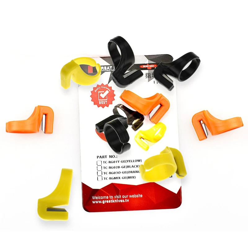 12 шт./компл. Смешанные Цвета Зеркальное пластиковое кольцо с резьбой для ножа