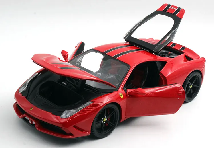 (JZ) Bburago 1/18 1:18 Ferrari 458 Speciale Sport Racing Car Vehicle Diecast Display Model Birthday Toy For Kids Boys Girls | Игрушки и
