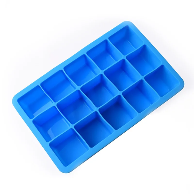 

15 Holes Food Grade Silicone Ice Cube Mold Whisky Ice Tray Square-shape DIY Ice Mold Kitchen Accessories