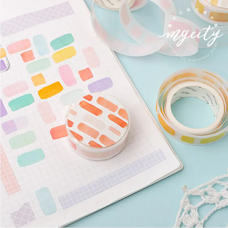 Kawaii акварель растения Diy цветы декоративная лента васи Скрапбукинг планировщик