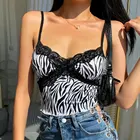 УКОРОЧЕННЫЙ ТОП Y2K, женский летний корсет, Майка для девочек, сексуальная полосатая кружевная Базовая тянущаяся майка в полоску в стиле E-girl, 2021