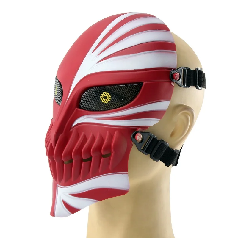 Death Ichigo Kurosaki Bleach Full Face Tactical Mask Skull Cosplay Halloween Wargame Military Army Airsoft Paintball Masks