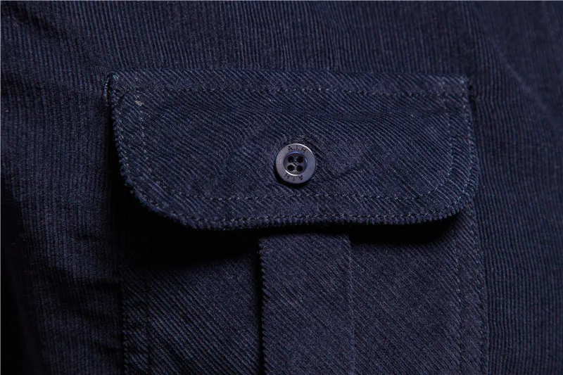 Men's Shirt Cotton Corduroy Long Sleeve Shirts Slim Casual Cardigan Shirt Men Top Autumn Men's Clothing