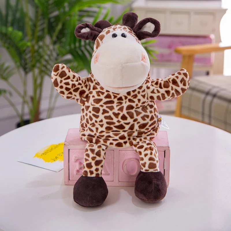 Giraffe 30 см милые игрушки в виде животных, плюшевая игрушка для детского сада, интерактивный реквизит для родителей и детей - Цвет: Giraffe