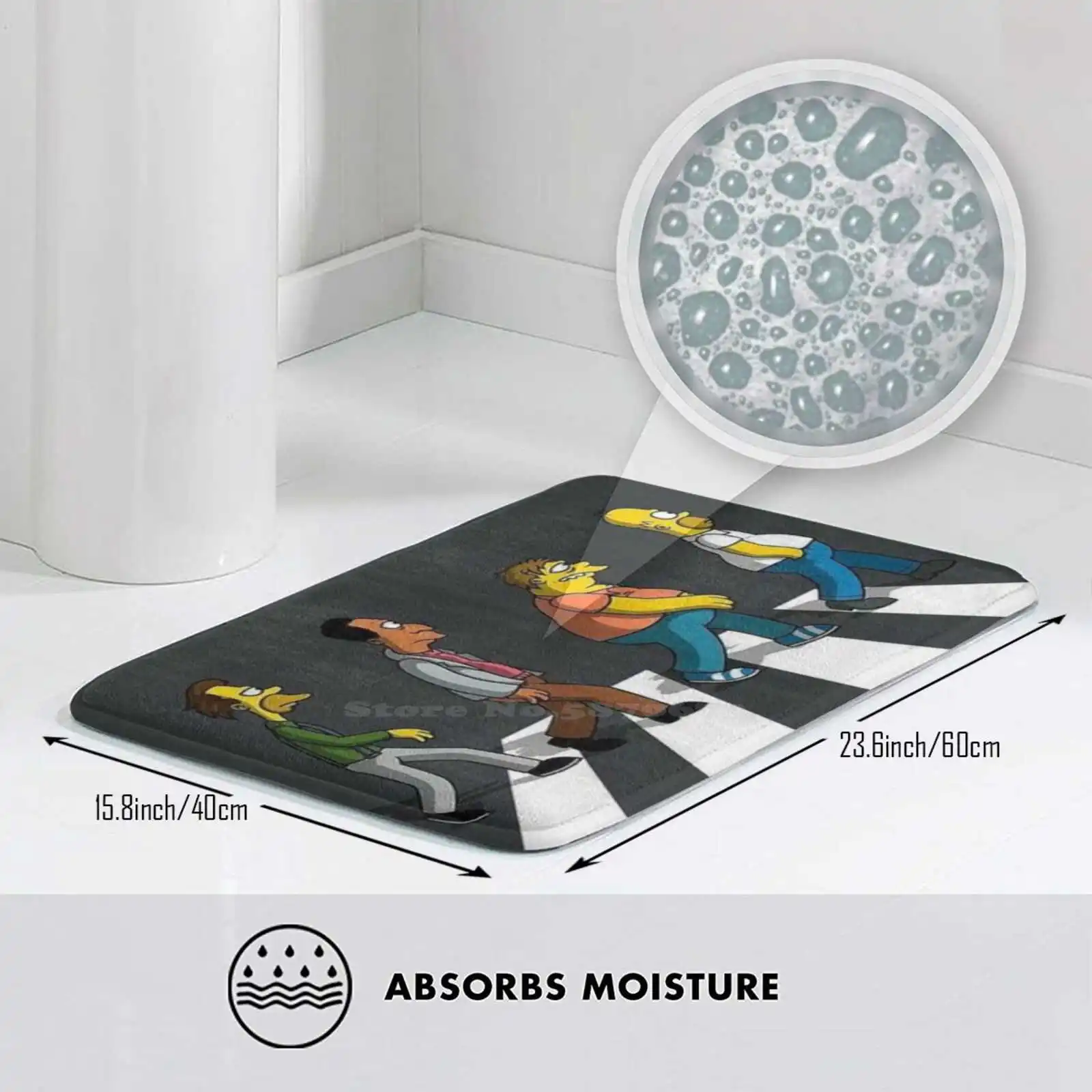 The X Simp'S 3D Household Goods Mat Rug Carpet Cushion Music 60S Here Comes Sun 70S Classic Lennon Lyrics And Roll | Дом и сад