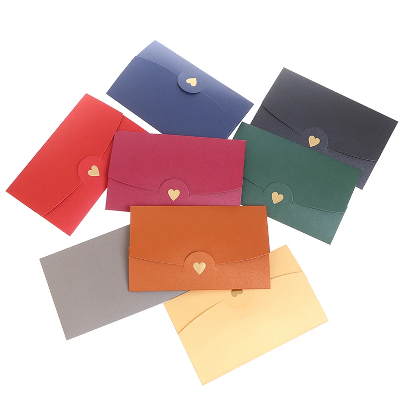 

Hot 20 pieces/lot Stamping Love Pearlescent Paper Mini Envelopes Gift Envelope