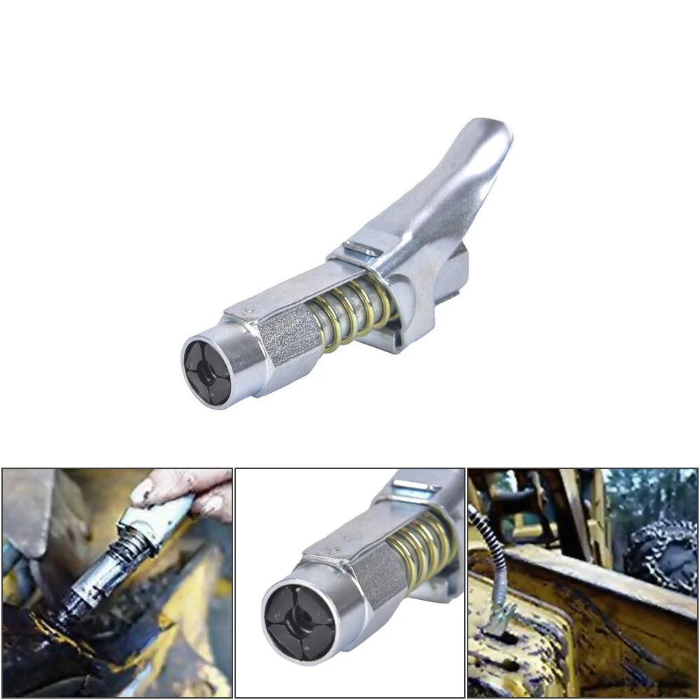 

1/8NPT Grease Gun Coupler Zerk 10000PSI Grease Coupler Fitting Tip Lock-on PSI 1/8" NPT Self-Locking Press Easy to Push 2