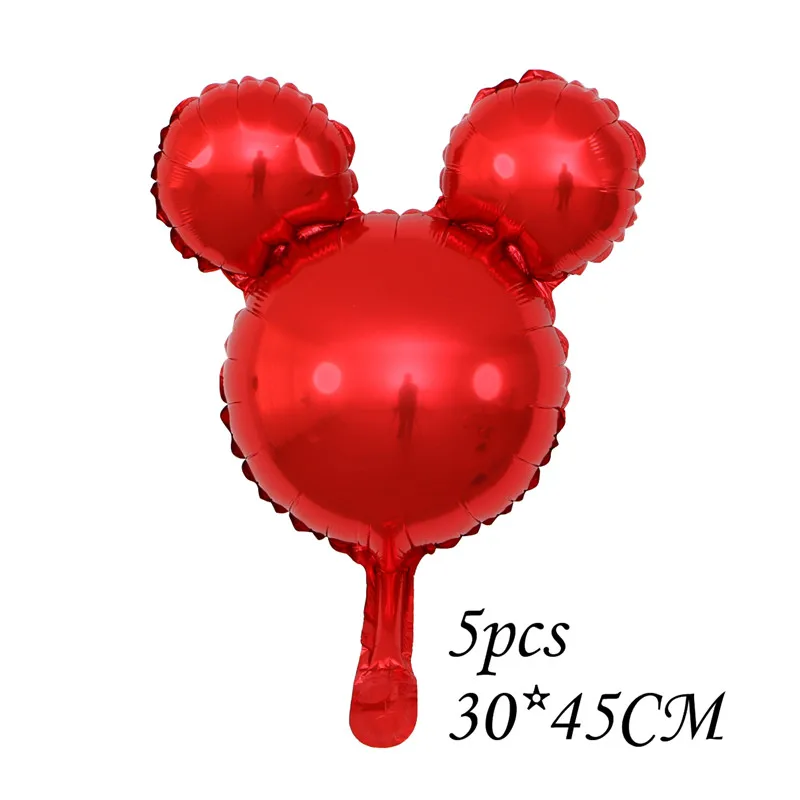 5pcs head 112 см гигантский Микки Минни Маус фольгированный шар мультфильм день рождения украшения дети ребенок душ вечерние игрушки - Цвет: 5pcs head