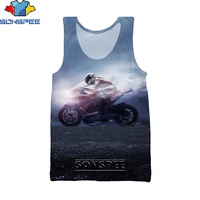 sonspee mens motorcycle racing vest 3d printing summer casual fashion man kawasaki yamaha ducati motorcycle tank top kids top