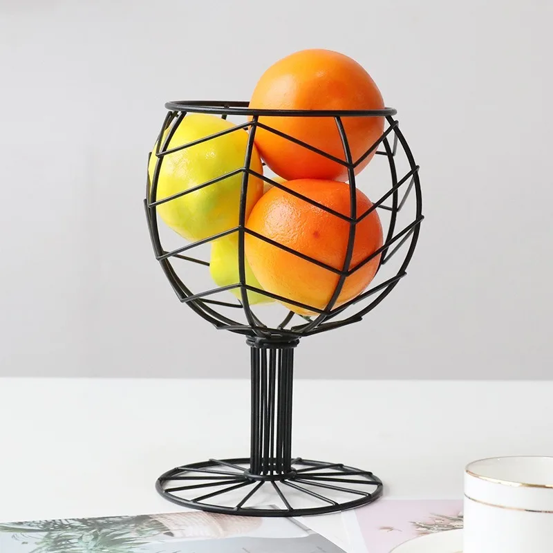 Креативный винный Стекло кованого железа снэк корзина для хранения закуски