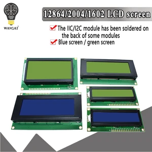 ЖК-дисплей 1602 LCD 1602 2004 12864 модуль сине-зеленый экран 16x2 20X4 символьный модуль ЖК-дисплея HD44780 контроллер синий черный светильник
