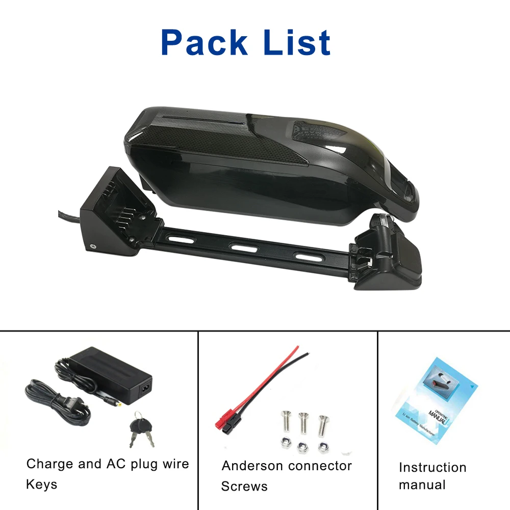 Аккумуляторная батарея Dolphin для электрического велосипеда 52 в 48 В 14 а 1000 Вт мощная