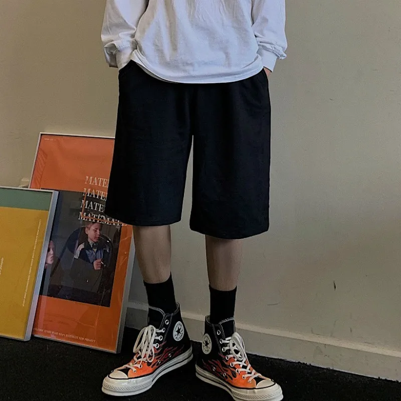 

2020 Men's Motion Harem Cotton Jogger Shorts Multi-pocket Bodybuilding Beach Shorts Loose Fashion Trend Male Casual Pants M-XL