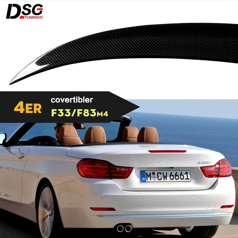 

Real Carboon Fiber Spoiler Fit For BMW 4 Series Convertible (2013 - 2019) F33 F83 M4, High Gloss Finish, Fitment Guaranteed