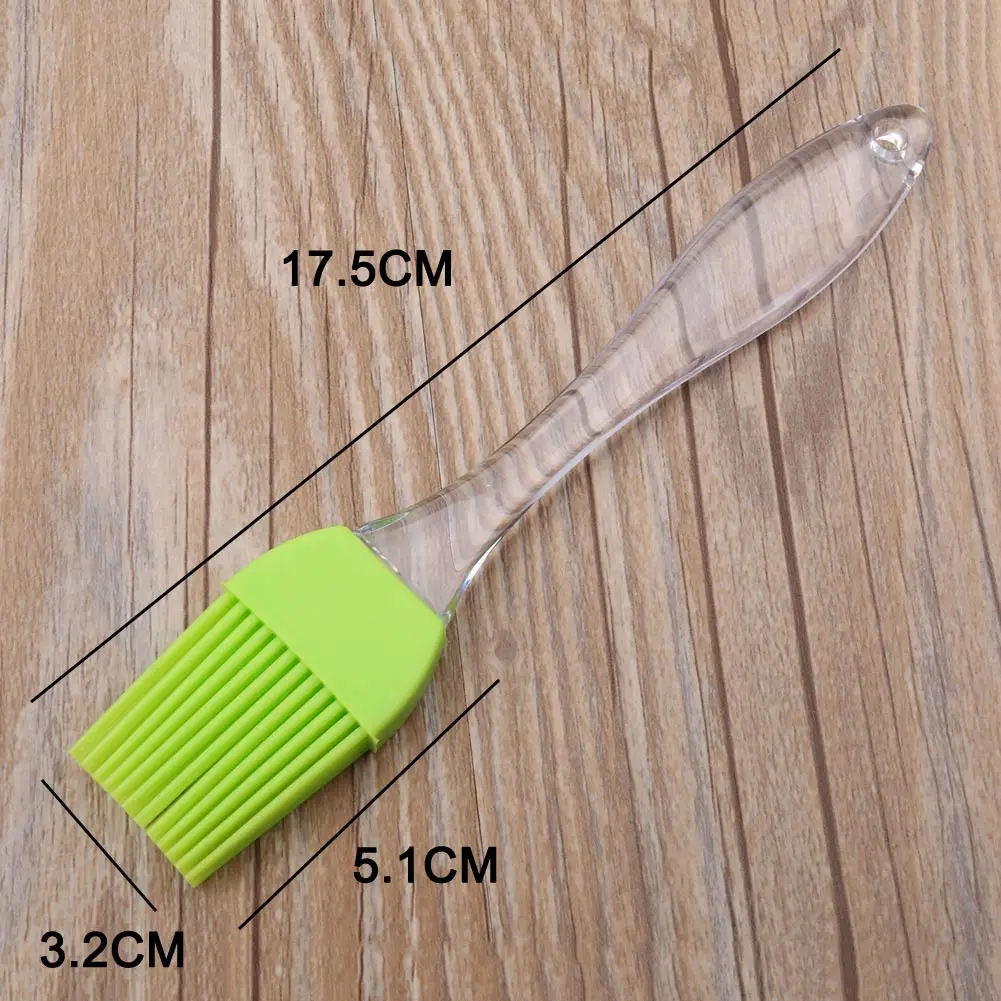 

Silicone Pastry Brush Clear Handle Kitchen Tool For Baking BBQ Basting Oil Cream Camping SER88