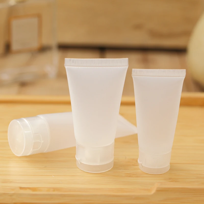 50/100Pcs 20ml Refillable Travel Bottle Plastic Squeeze Tube Emulsion Lotion Face Cream Cosmetic Container Flip Cap Soft Tube
