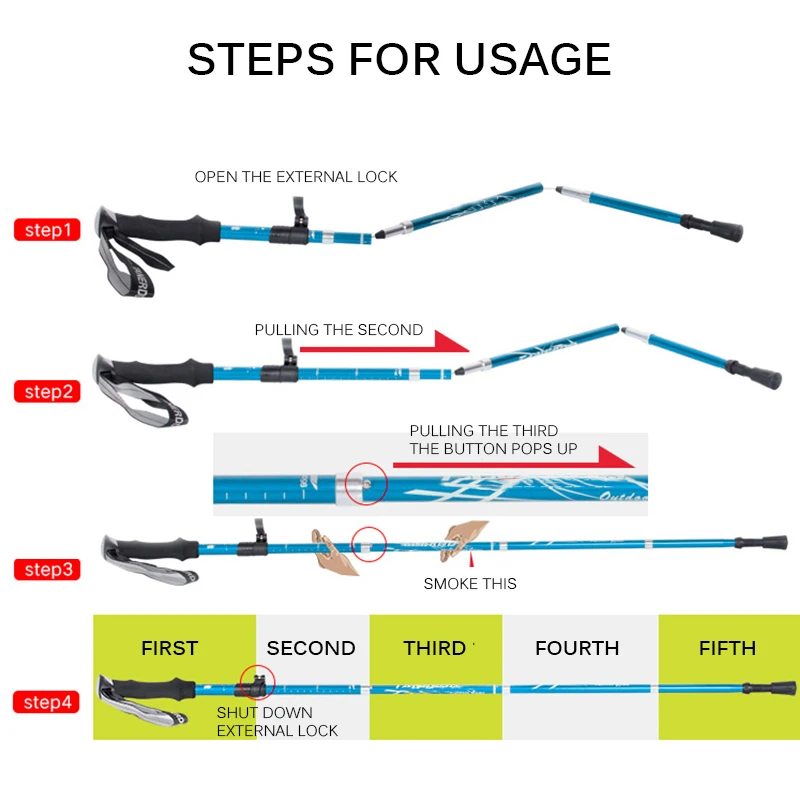 Ультра светильник из углеродистой 5 секций тростника короткие волокно замок