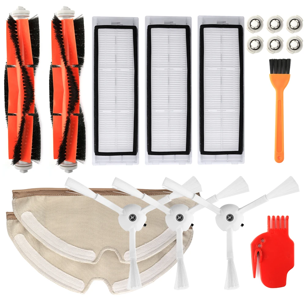 18 шт./лот основная щетка Hepa фильтр боковая вставка из ткани для швабры комплект