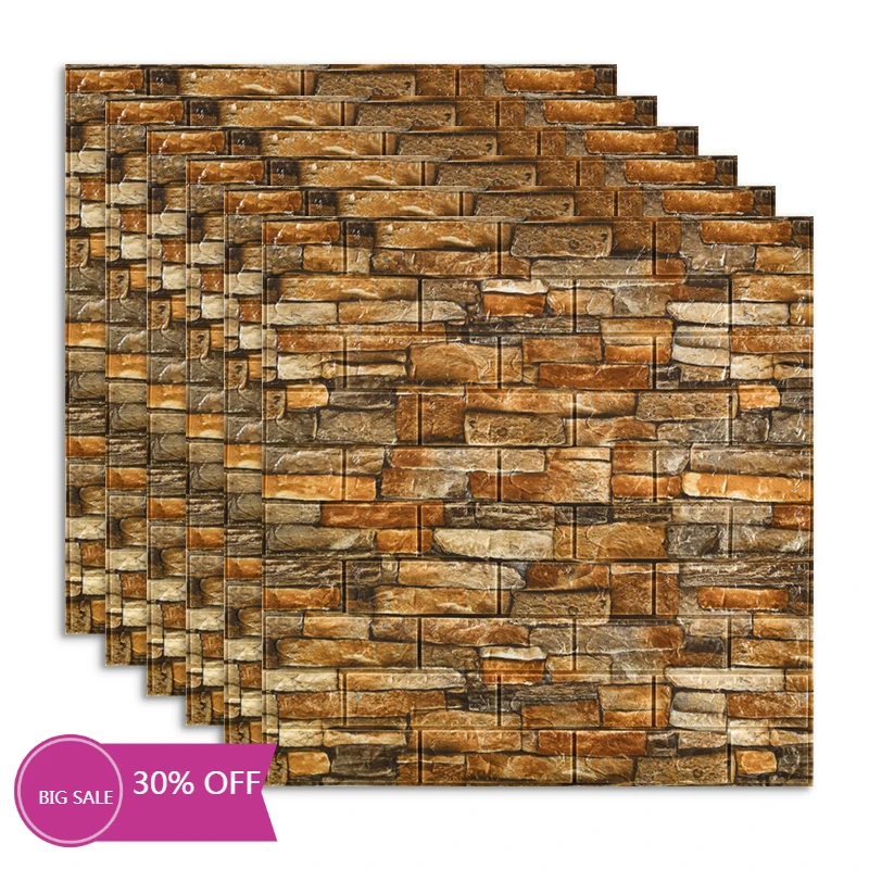 Настенный декор 3D кирпичные настенные стикеры в стиле ретро для бара ресторана