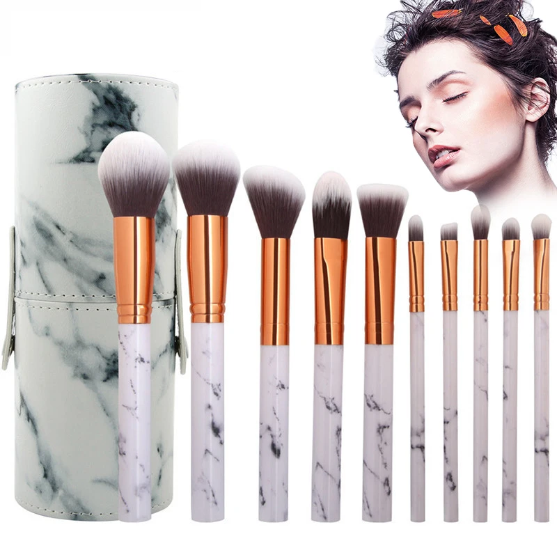 10 шт. мармер Паттен сделать Борстель voor Cosmetische Poeder тональный крем Oogschaduw губ Make up