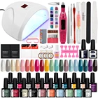 Набор для маникюра с гель-лаком светодиодный лампой