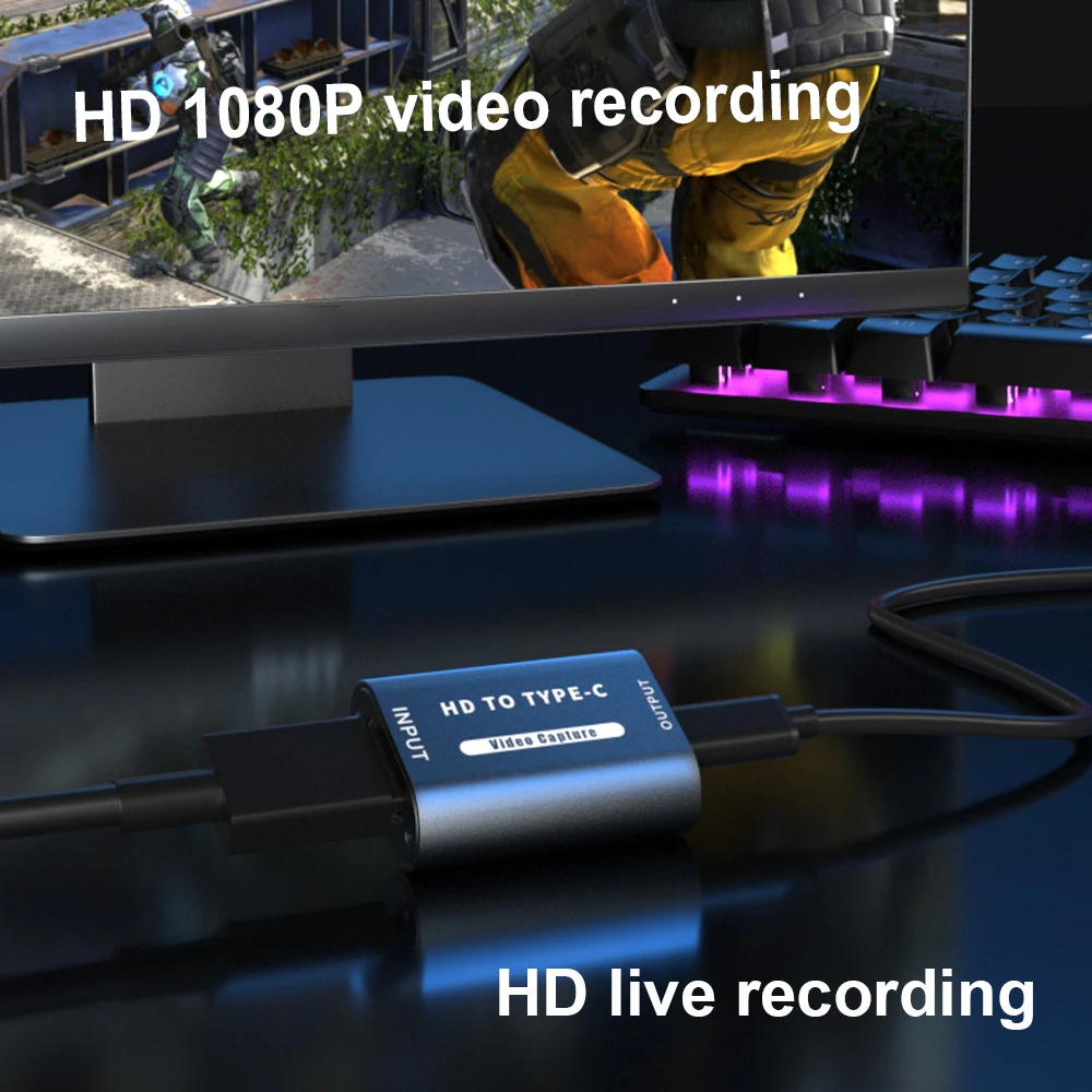 Карта видеозахвата 60 Гц 1080P TYPE-C HDMI 4K | Компьютеры и офис