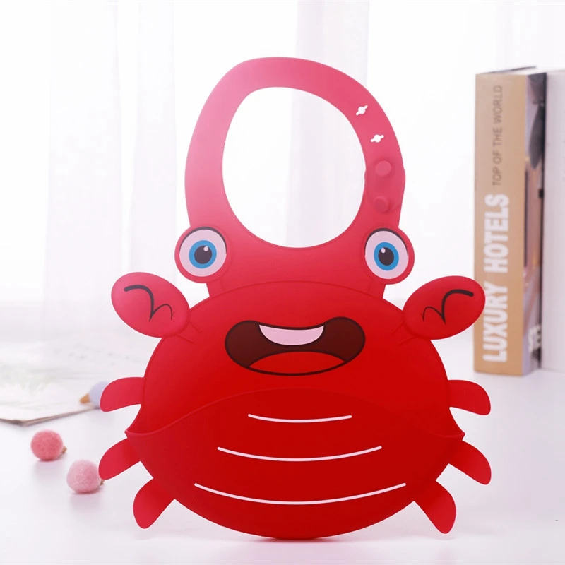 Силиконовый нагрудник для детей Кита/краба силиконовый еды Детский