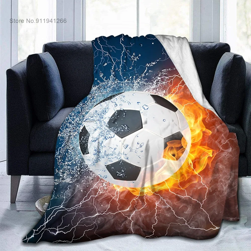 

Фланелевое Флисовое одеяло для футбола, супермягкое Спортивное легкое теплое покрывало для спальни, дивана