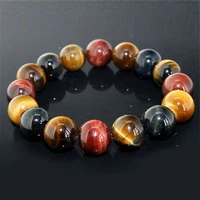fashion bracelet beads bangle natural colorful jewelry 10mm men tiger eye stone