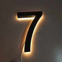 outdoor waterproof high brightness acrylic stainless steel signs led channel letters housenumber