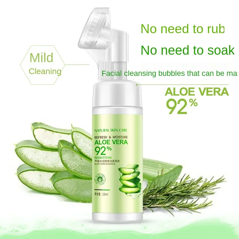 

Bioaqua Aloe Vera Moisturizing Massage Cleansing Foam Moisturizing Gentle Care Deap Clean Facial Cleanser