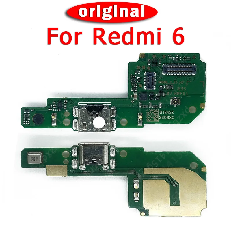 Оригинальный зарядный порт для Xiaomi Redmi 6 зарядная Плата USB разъем PCB док гибкий