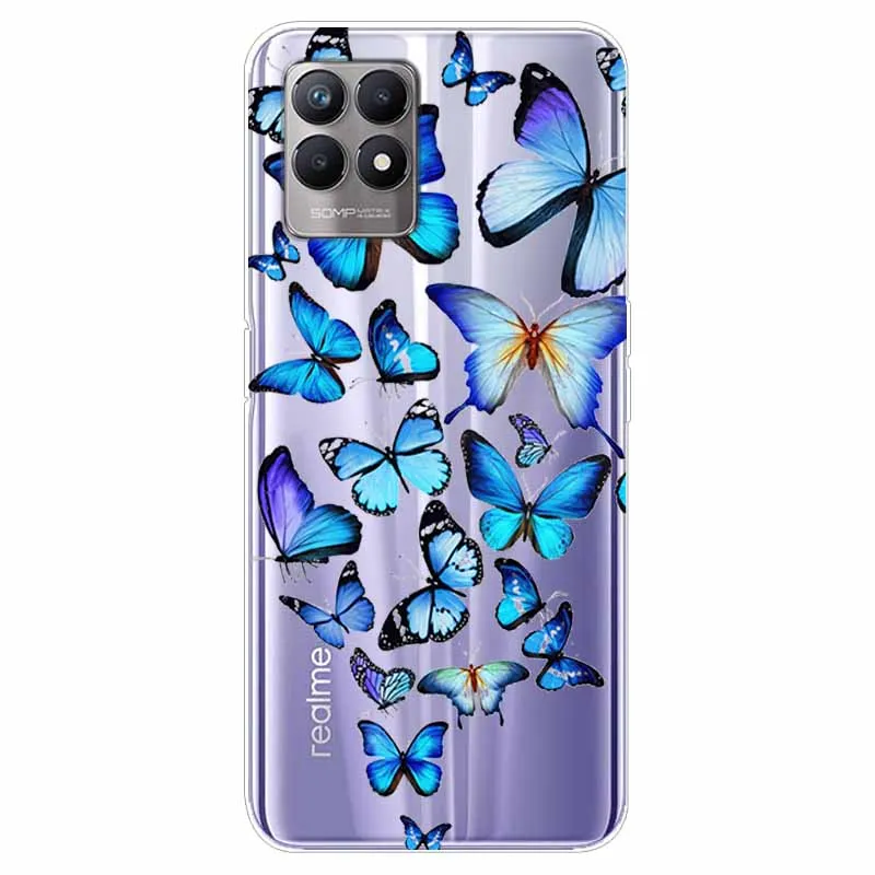 for realme 8i case tpu silicone soft cartoon clear case for realme 8i global phone cover realme8i 8 i 2021 transparent coque free global shipping
