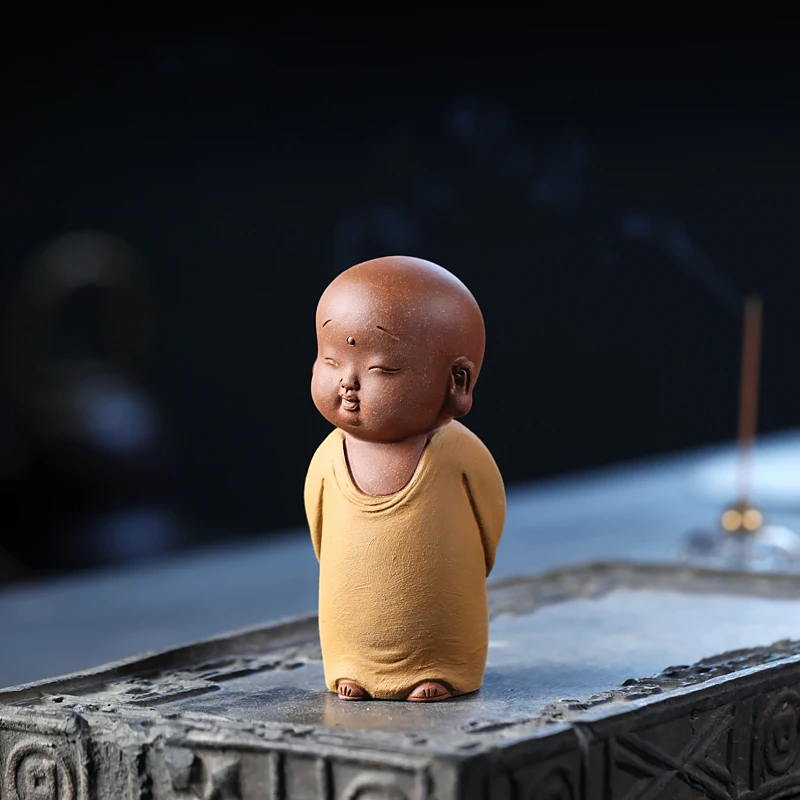 

undressed ore violet arenaceous all hand kung fu tea accessories tea pet furnishing articles and watch the young monk