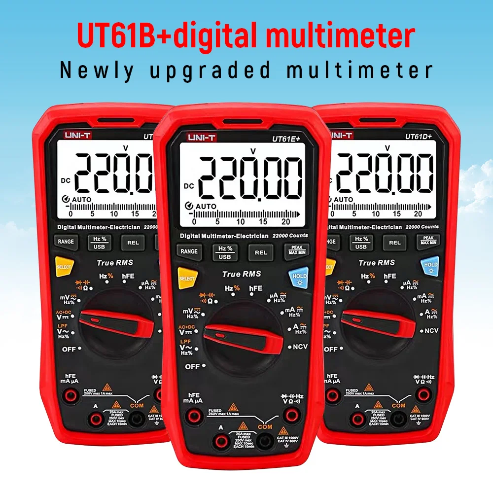 Цифровой мультиметр UNI T UT61B + UT61E UT61D профессиональный автоматический диапазон True