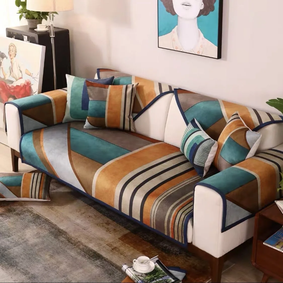 Роскошные Чехлы для дивана защитный чехол покрывало всесезонный универсальный