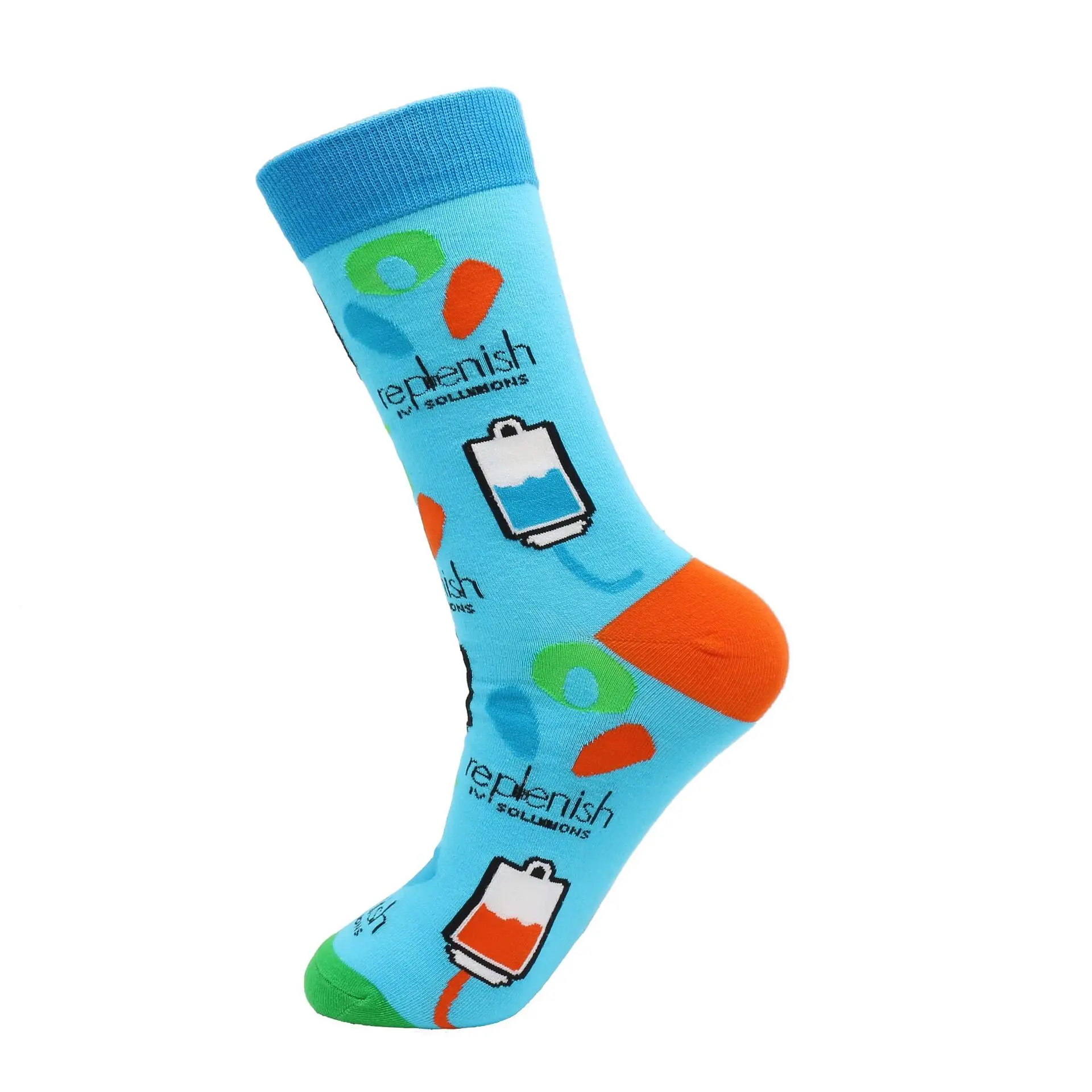 

2021Spring and Summer New Style Cotton Men's Fashion Socks Personality Cartoon Medium Tube Octopus Seafood Lobster Tortoise Beer