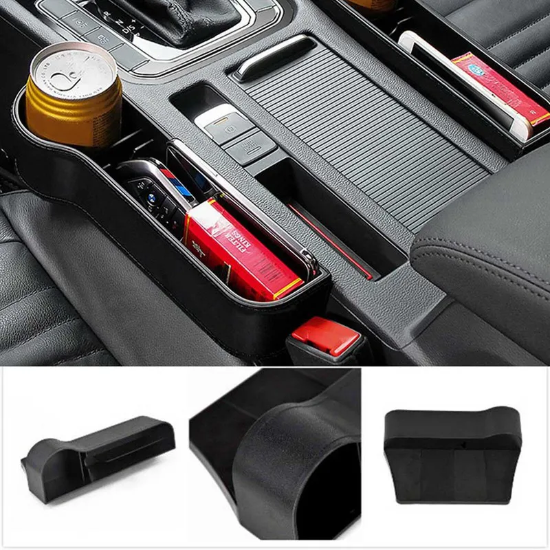 

Universal Auto Car Left and Right Seat Crevice Gaps Storage Box Console Side Pocket Drink Cup Stowing Holder Tidying Organizer