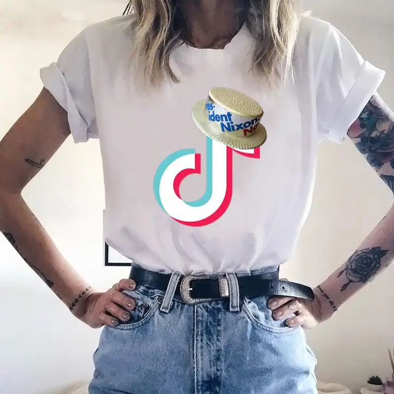 Новая одежда Tik Tok детская футболка Детские хлопковые футболки с короткими