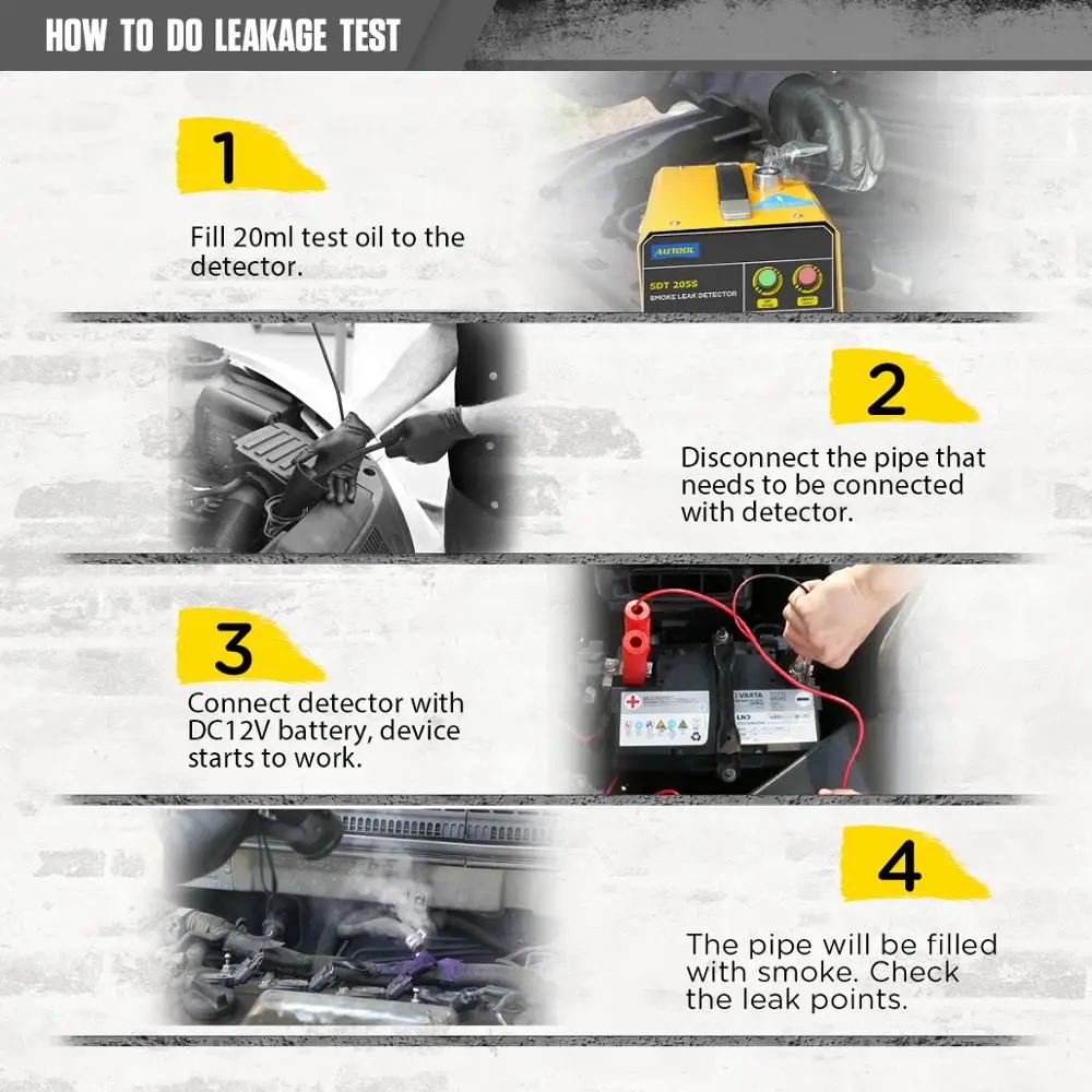 Новый автомобильный генератор дыма AUTOOL SDT205S и детектор утечки локатор