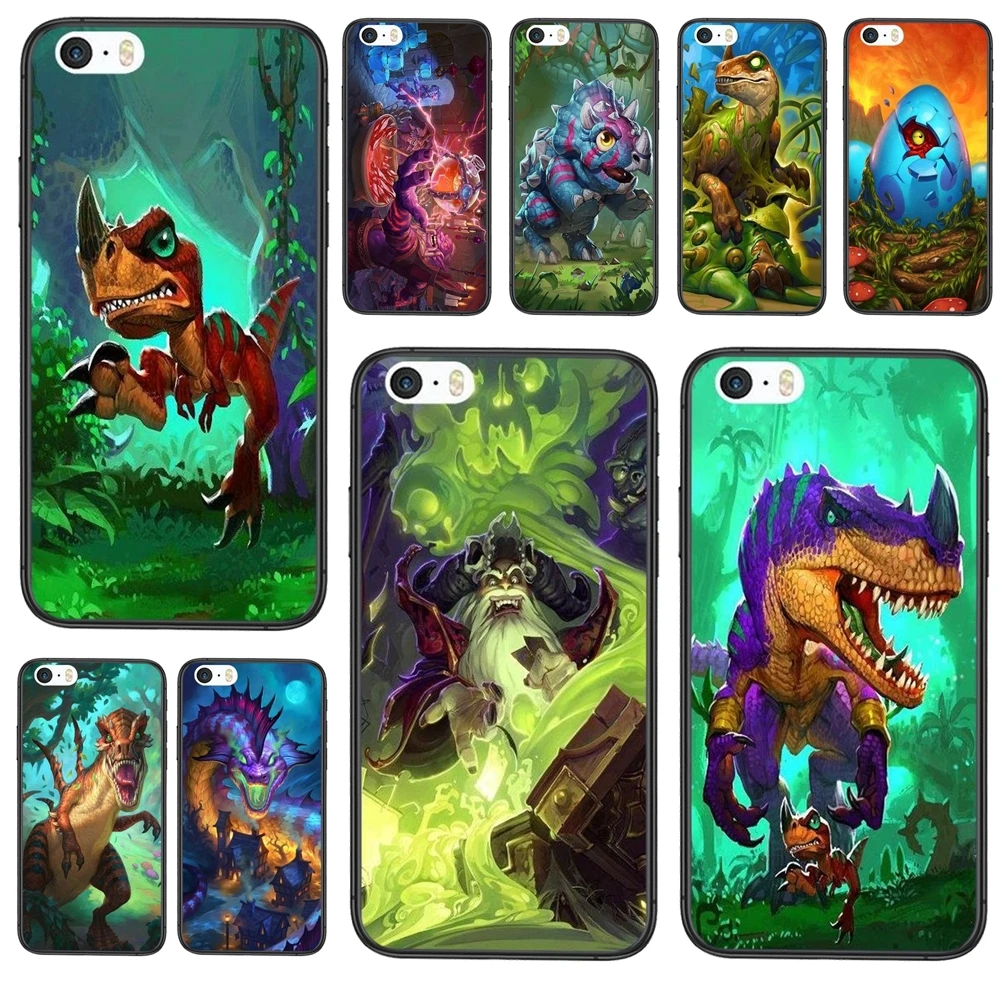 Дракон Hearthstone для Galaxy A02 A22 A71 A51 A50 A42 A40 A32 A31 A30S A21S A20 A20S A20E A12 5G черный Задний мягкий водонепроницаемый