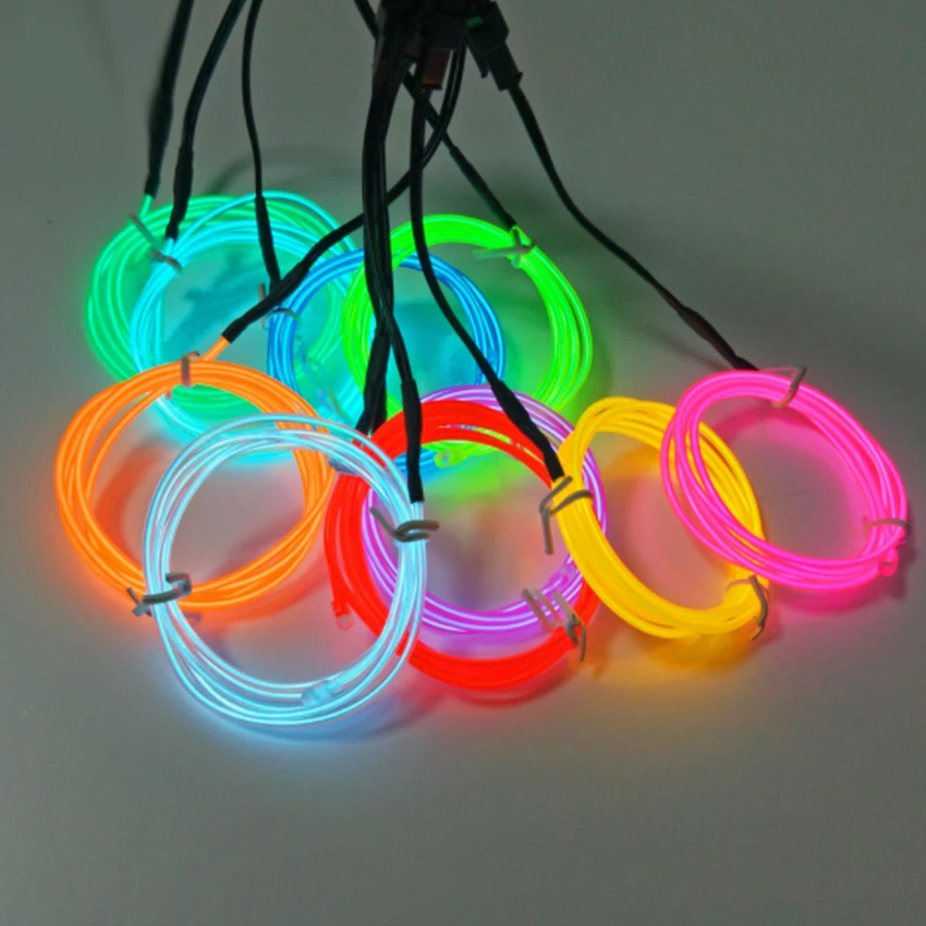 3V 5M Led холодный светильник линия гибкие неоновые полосы интерьера автомобиля светильник Автомобиль окружающего светильник атмосферная лампа двери DIY декоративный светильник