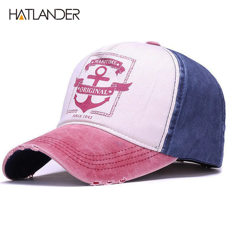Бейсболки HATLANDER из хлопка с 5 потертостями винтажные бейсболки для мужчин и