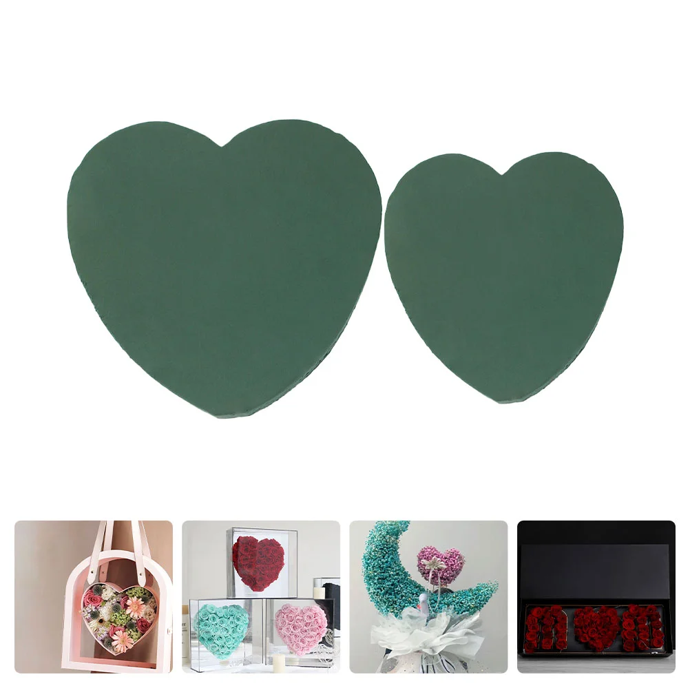 

2Pcs DIY Bouquet Packing Material Heart Shaped Flower Mud for Flower Shop