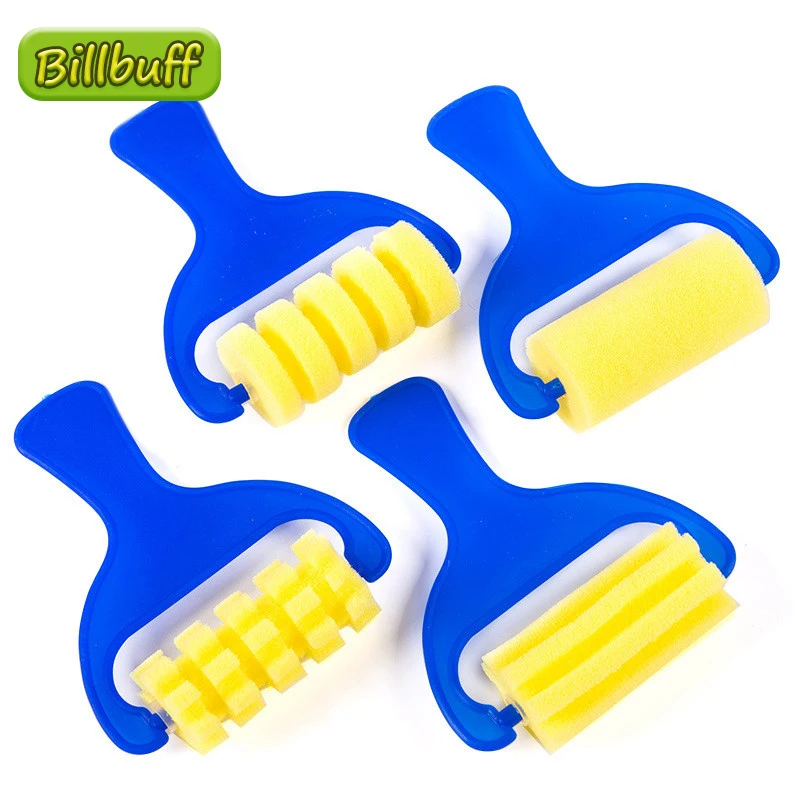 Губчатый валик для рисования сделай сам набор кистей с пластиковой ручкой