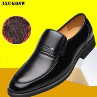 winter warm with velvet male leisure formal shoes men dress shoes business classic square toe wedding shoes oxford dance shoes
