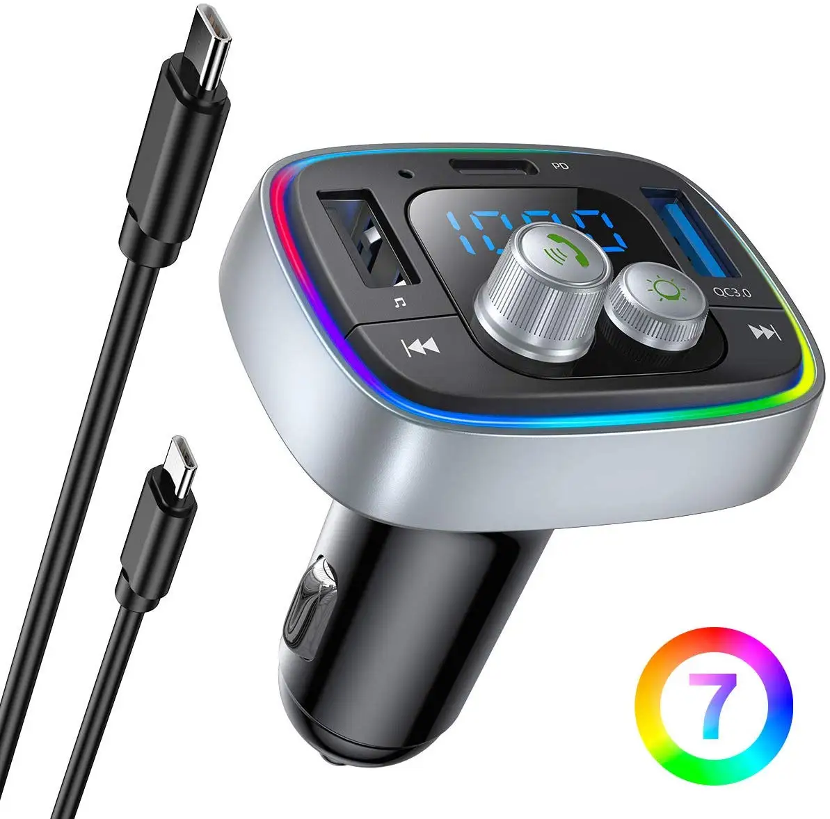 

C89S 36 Вт QC 3,0 Беспроводное зарядное устройство hansfree PD 18 Вт 5,0 Автомобильный MP3-плеер FM-передатчик приемник умный автомобильный комплект зарядн...