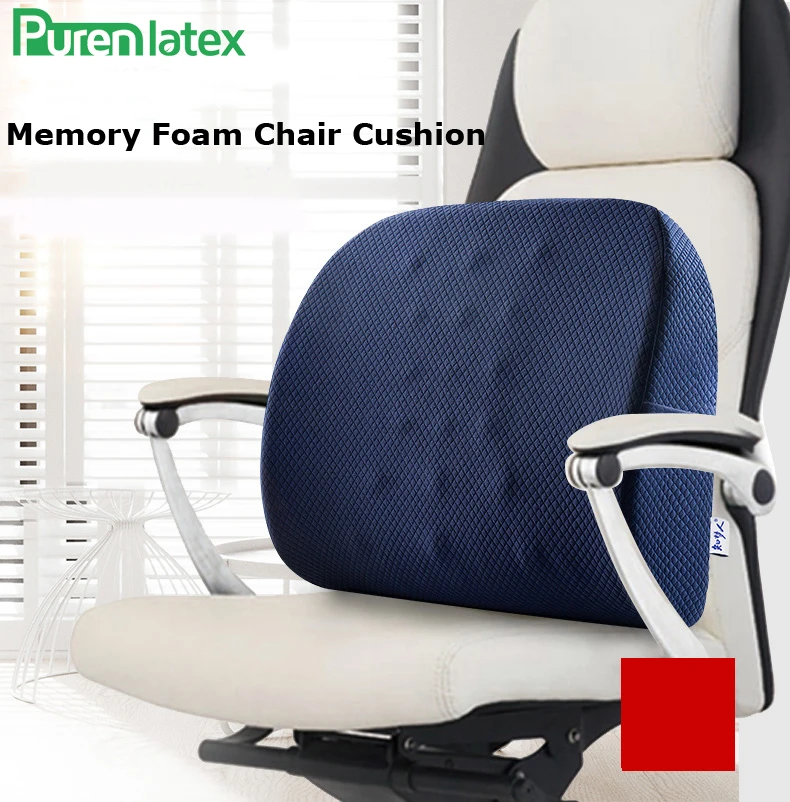 PurenLatex Memory Foam поясная подушка поясничная Подушка позвоночник ортопедическое автомобильное сиденье офисный диван стул ЗАДНИЕ подушки позвоночник защита