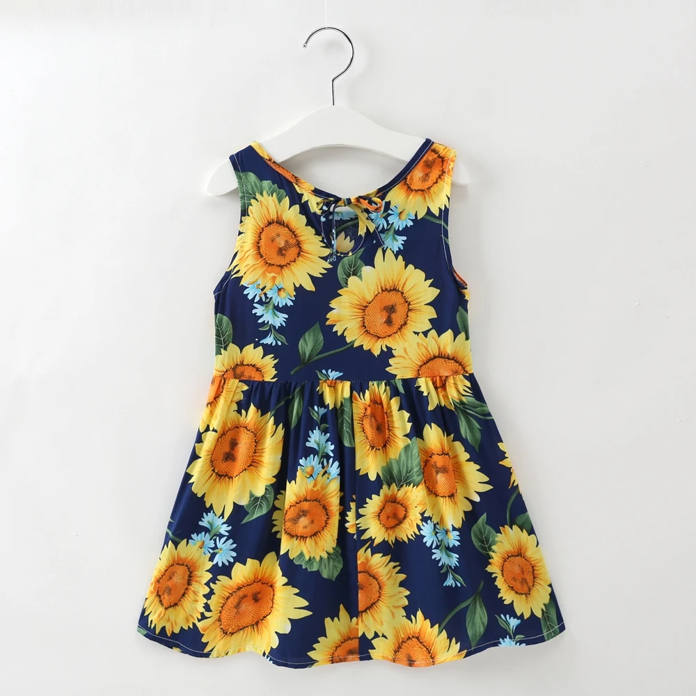 Новые летние платья для маленьких девочек Классная хлопковая детская одежда без