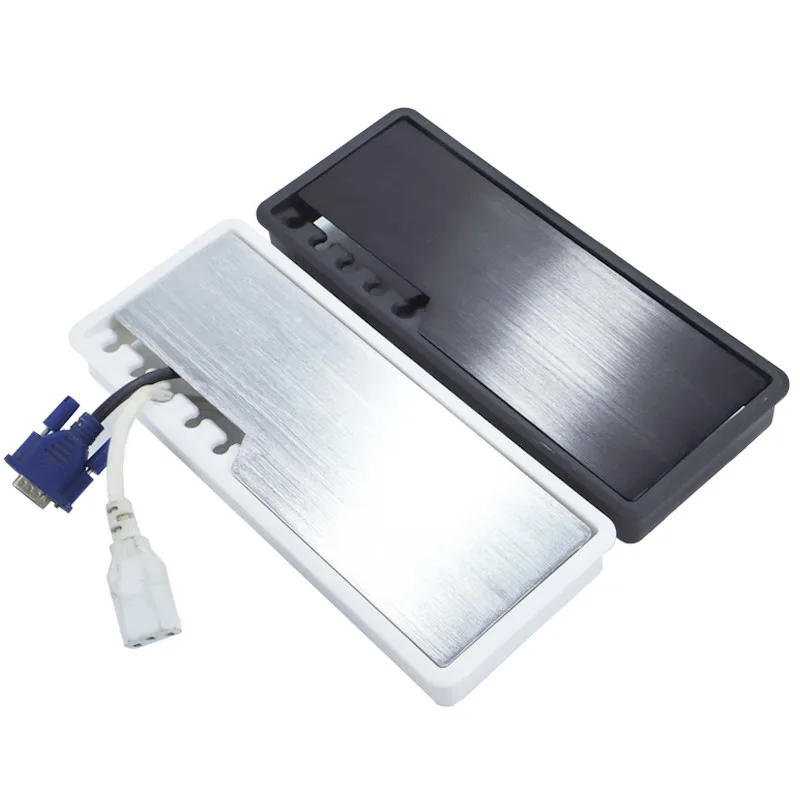 Сплав Настольный кабель втулка прямоугольная резьба коробка с зажимом для